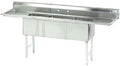 96' 3 Compartment Sink w/ 16'L x 20'W Bowl, 14' Deep