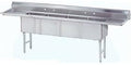 Advance Tabco FC Series Stainless Steel 4 Compartment Fabricated Sink, 24 x 24 inch Bowl -- 1 each.
