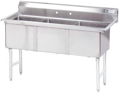 Fabricated Bowl 77' x 30' Triple 3 Compartment Scullery Sink