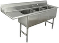 Triple Fabricated Bowl Scullery Sink Width: 74.5'