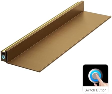 Floating Shelf with LED Light and Built-in Lithium Battery, Heavy Duty Commercial Display Shelf for Living Room, Kitchen, Restaurant, Home and Office