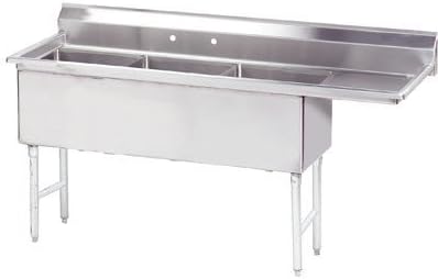 Economy 68.5' x 25.75' Triple Fabricated Bowl Scullery Sink