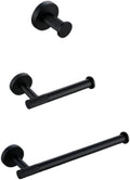 Modern Matte Black Bathroom Hardware Set with Brass Knurled Design Towel Bar Bath Robe Hook Shelf and Toilet Paper Tissue Holder Stylish and Functional Accessories for Your Bathroo