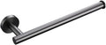 Modern Stainless Steel Bathroom Accessories Set with Towel Rack Toilet Paper Holder Bar Hanger and Hook Brushed Gunmetal Grey Finish Complete Hardware Kit for Bathroom Organization