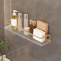 Acrylic Corner Shower Caddy with Towel Shelf - Wall Mounted Bathroom Orgafor Cosmetic and Skin Products - Floating Shelf for Dressing Table and Kitche(Gold-40Cm)