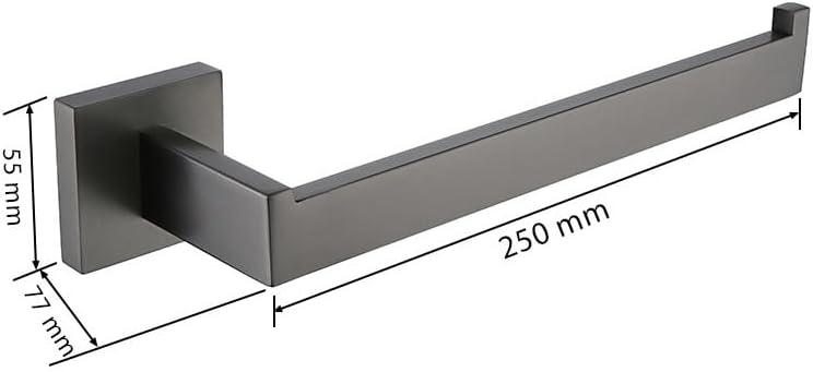 Brushed Grey Bathroom Accessorie Stainless Steel Gun Metal Towel Rack Toilet Paper Holder Robe Hook Towel Bar Toilet Hardware,2 Bars Set 50cm