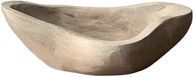 Solid Wood Fruit Tray, Log Color Creative Retro Decorative Dish - High Value Living Room & Hotel Model Room Storage Tray(Color1)