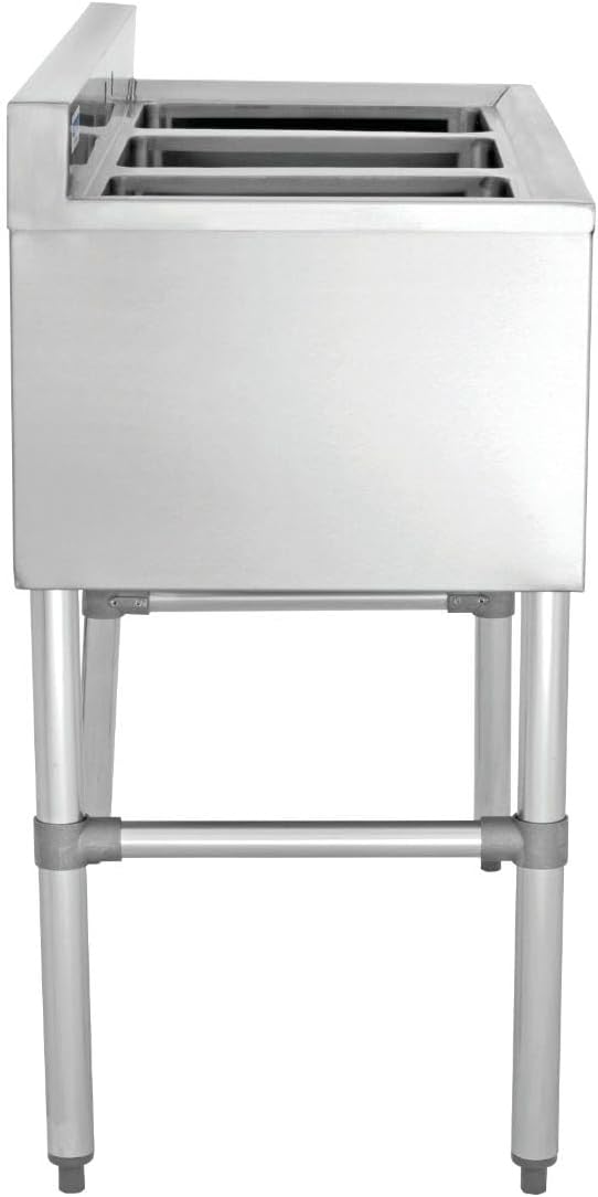 Kratos Commercial Restaurant Sink, 3 Bowl Underbar Compartment Sink with Faucet - 38.5'x18.75' (29N-118)
