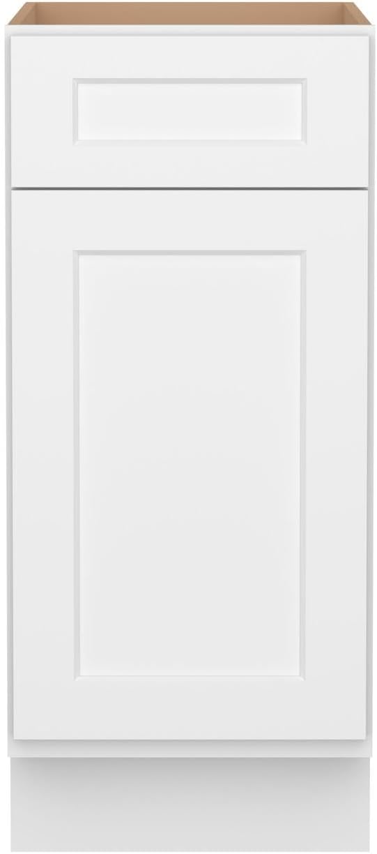Furinno Shaker Drawer Base Kitchen Cabinet with 1-Door, Ready to Assemble, 24 D x 15 W x 34.5 H, White
