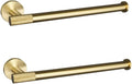 Golden Towel Rack Towel Bar Ring Brushed Gold Hardware Set Robe Coat Hook Toilet Tissue Paper Holder Bathroom Accessories Kit,2 PCS Towel Ring