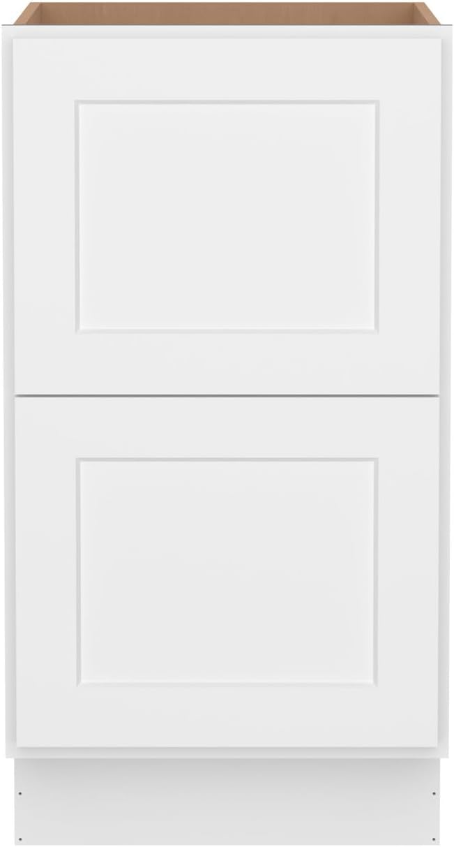 Furinno Shaker Drawer Base Kitchen Cabinet with 2-Drawers, Ready to Assemble, 24 D x 18 W x 34.5 H, White