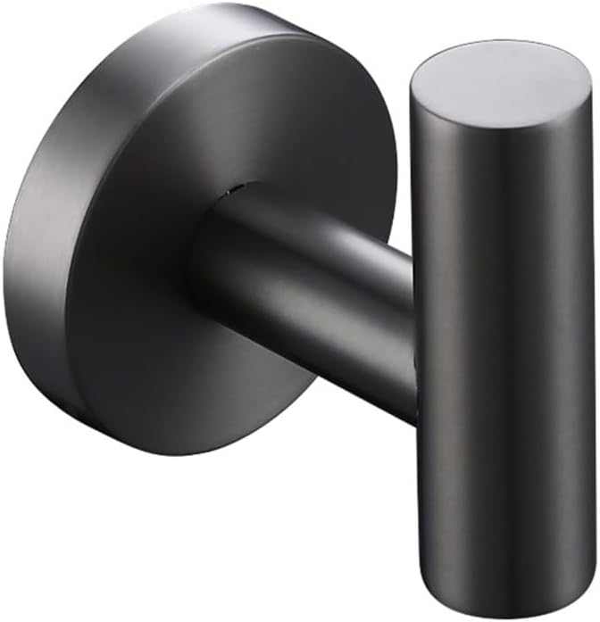 Stainless Steel Bathroom Accessories Set with Towel Rack Toilet Paper Holder Bar Hanger Hook and Brushed Gunmetal Grey Finish Modern Style and Durable Design for Your Bathroom Deco