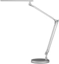UPLIFT DESK E7 LED Desk Lamp – Adjustable 3 Color Modes, Dimmable Home Office Desk Light for Standing Desk, Dual Monitors, Aluminum Task Lamp (Silver Lamp, Silver Base)