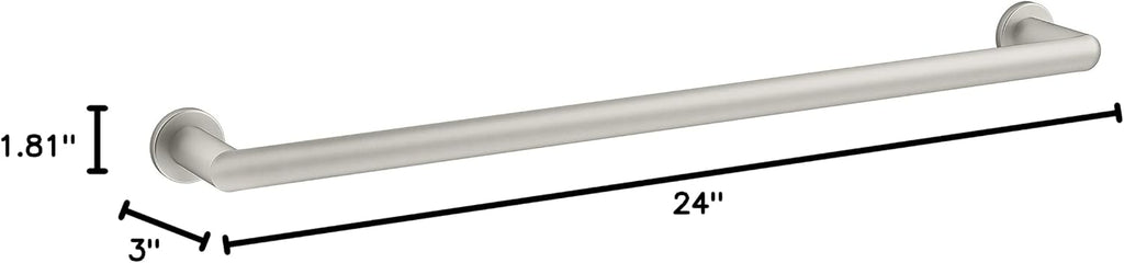 Kohler 97882-BN Kumin™ 24' Towel bar, Vibrant Brushed Nickel