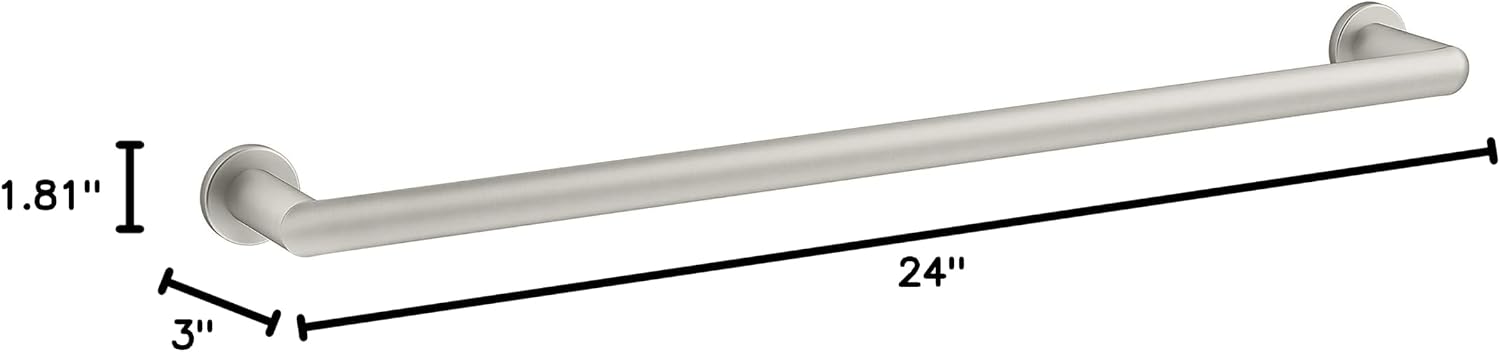 Kohler 97882-BN Kumin™ 24' Towel bar, Vibrant Brushed Nickel