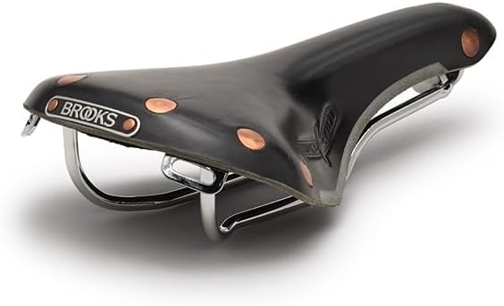 Brooks England Swift, Racing Leather Saddle with Hand-Hammered Copper Rivets