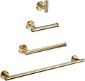 Bathroom Hardware Set Accessories Kit Brushed Stainless Steel Round Wall Rack Hand Bar Toilet Roll Paper Holder Robe Towel Hook,BG,60cm,Set