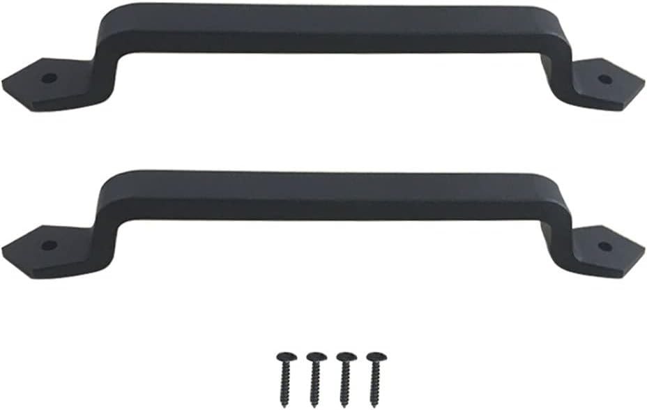 2 Pcs 11 Inch Sliding Barn Door Handle Vintage Heavy Duty Pull Set for Gate Kitchen Furniture Cabinet Closet Drawer Screws Inclu