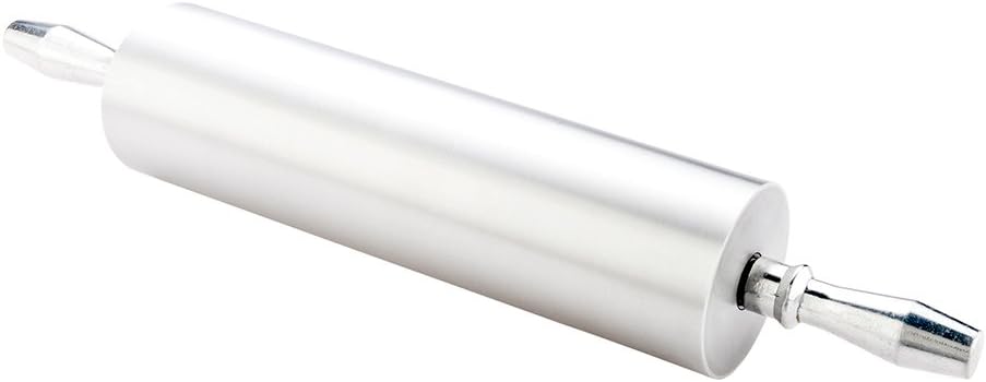 Restaurantware-21.25 Inch Rolling Pin, 1 Long Rolling Pin For Baking - Contoured Handles, Dishwashable, Aluminum Dough Pin, Flatten and Shape Cookie Dough, Pizza Dough, Pastry Dough, or Pasta,