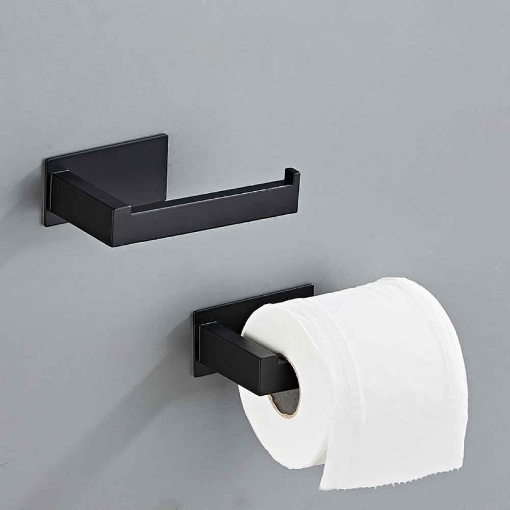 Bathroom Hardware Set Black Robe Hook Towel Rail Bar Rack Bar Shelf Tissue Paper Holder Toothbrush Holder Bathroom Accessories,B 4 Pieces