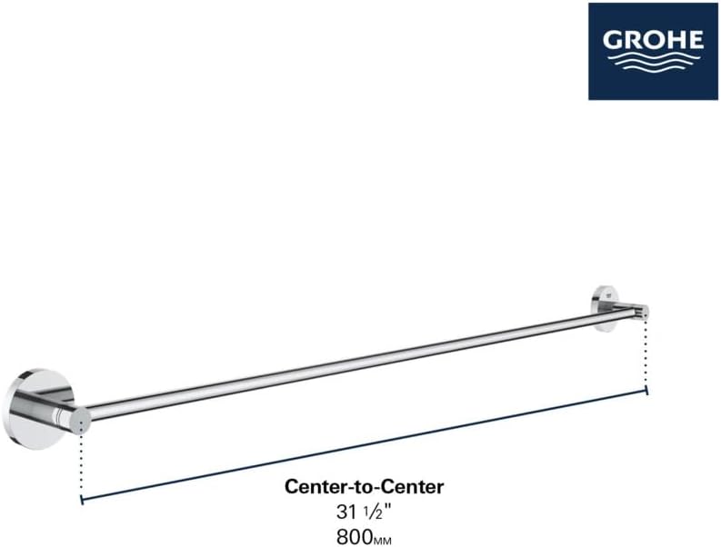 GROHE 40386EN1 Essentials Towel Bar, 32-Inch, Brushed Nickel