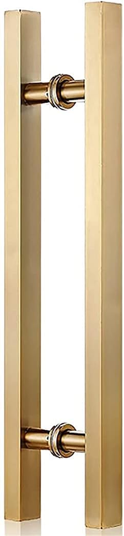 Door Handles Glass Door Handle Gold Stainless Steel Square Tube T Bar Door Pull Handles Shower Door Handle Sliding Door Wooden Door Barn Door Handle/100 * 70C(120 * 90cm