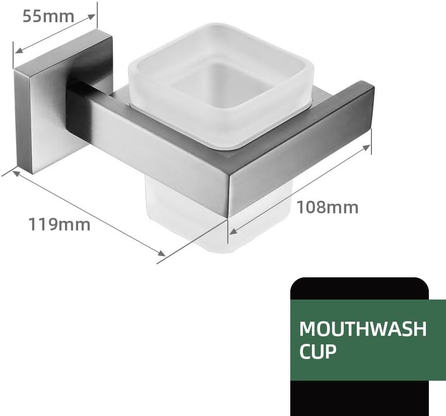 Brushed Nickel Bathroom Accessories Set Wall Mount Bath Shelf Robe Hanger Toilet Paper Holder Towel Bar Rack Stainless Steel,Shelf Paper Holder