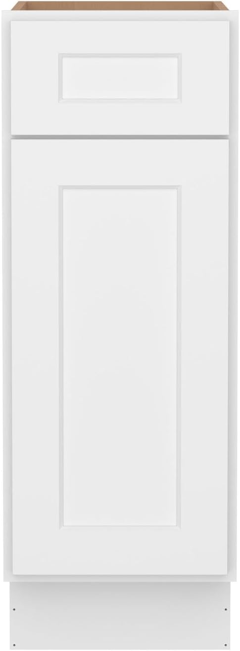 Furinno Shaker Drawer Base Kitchen Cabinet with 1-Door, Ready to Assemble, 24 D x 12 W x 34.5 H, White