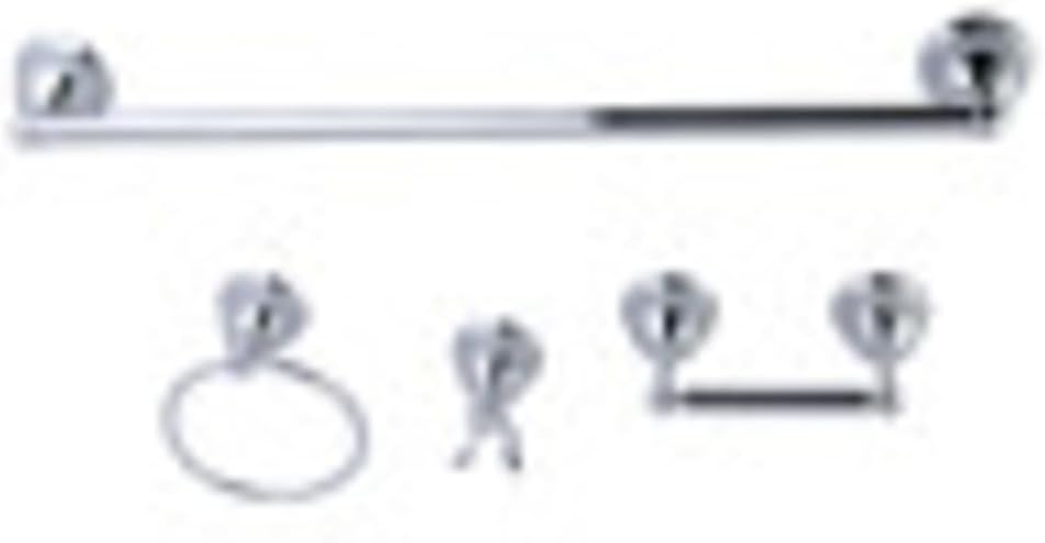 Kingston Brass BAK3961478C Restoration 4-Piece 24-Inch Towel Bar Bathroom Accessory Set in Polished Chrome
