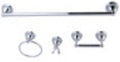 Kingston Brass BAK3961478C Restoration 4-Piece 24-Inch Towel Bar Bathroom Accessory Set in Polished Chrome