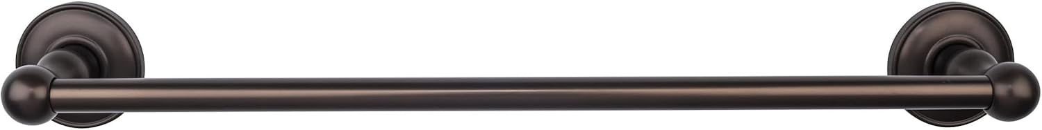 Top Knobs ED6ORBD Bath Edwardian Collection 18 Inch Single Towel Bar with Smooth Backplate, Oil Rubbed Bronze Finish