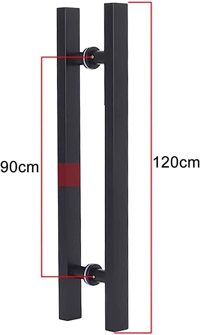 Door Handles Glass Door Handle Gold Stainless Steel Square Tube T Bar Door Pull Handles Shower Door Handle Sliding Door Wooden Door Barn Door Handle/100 * 70C(120 * 90cm