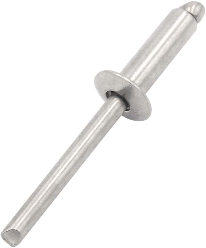 1000pcs Stainless Steel Open Type Blind Rivet Pop Rivet Domed Head 3/16' x 3/8' 4.8x10mm Diameter DIN 7337 ISO 15977