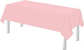 Disposable Plastic Tablecloths 15Pcs183×137cm Solid Pink Tablecovers Plastic Tablecloth for Wedding Decoration Girls Adult Birthday Party Supplies Table Decor