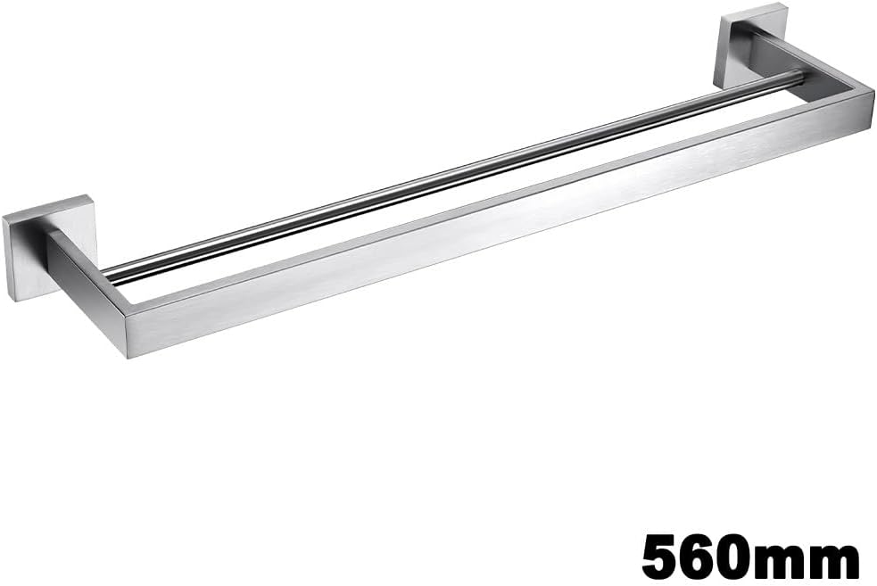 Brushed Nickel Bathroom Accessories Set Wall Mount Bath Shelf Robe Hanger Toilet Paper Holder Towel Bar Rack Stainless Steel,Toilet Brush Holder