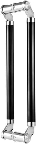 Stainless Steel Sliding Barn Door Handles Double Sided Push and Pull Handle Bar Easy to Install with Mounting Screws Matte Black Finish 120cm (47 1/4') * 116cm