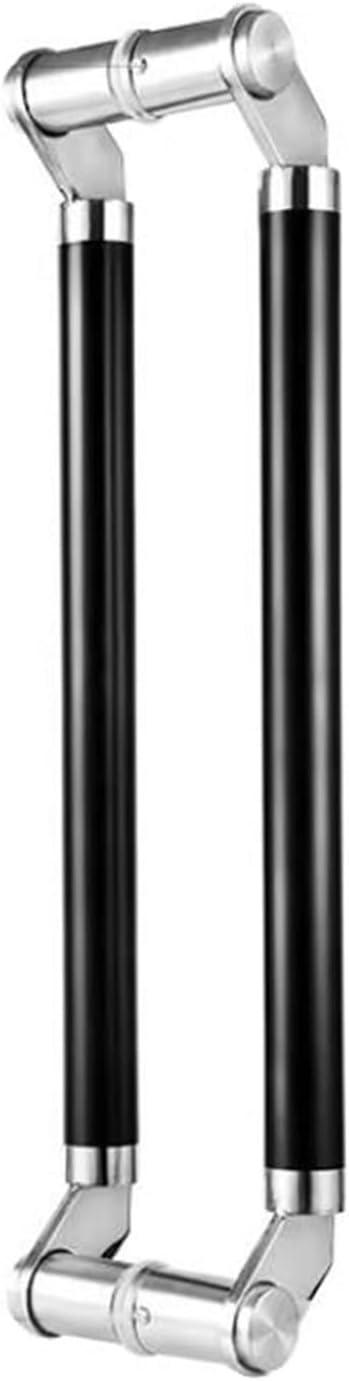 Stainless Steel Sliding Barn Door Handles Double Sided Push and Pull Handle Bar Easy to Install with Mounting Screws Matte Black Finish 120cm (47 1/4') * 116cm