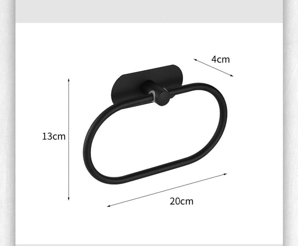 No Drilling Black Bathroom Accessories Sets Toilet Tissue Roll Paper Holder Towel Rack Bar Rail Ring Robe Clothes Hook Hardware,Brushed 5PCS Sets