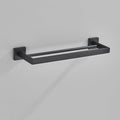 Black Bathroom 40cm Accessories Set Wall-Mount Stainless Steel Towel Bar Rack Toilet Roll Paper Holder Robe Hook Hanger Hardware,Double Towel Bar 40
