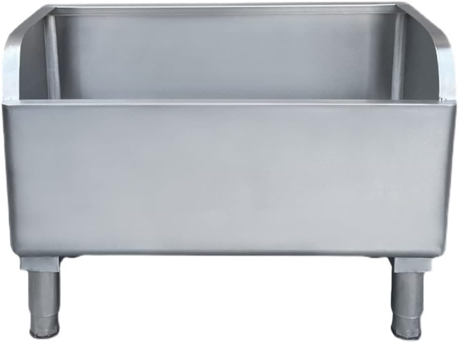 304 Stainless Steel Mop Sink, 12' Deep Sink Bowl, Commercial Mop Sink Wash Station Tubs for Restaurant, Garages,Silver-80x41x55cm