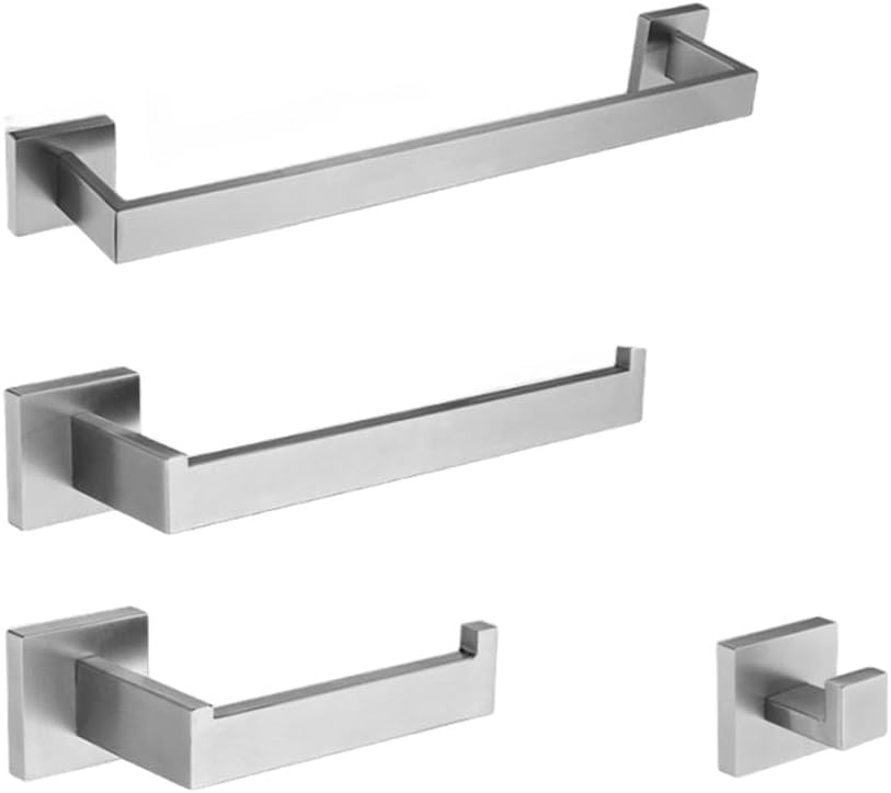 Stainless Steel Bathroom Accessories Brushed Nickel Towel Rack Toilet Paper Holder Towel Bar Hook Toilet Hardware,1 Bar Set 40