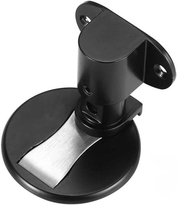 Black Stainless Steel Magnetic Door Stopper Punching Sticker Hidden Holders Floor Mounted
