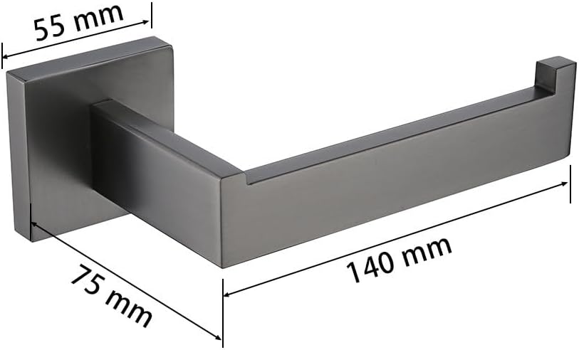 Brushed Grey Bathroom Accessorie Stainless Steel Gun Metal Towel Rack Toilet Paper Holder Robe Hook Towel Bar Toilet Hardware,2 Bars Set 50cm