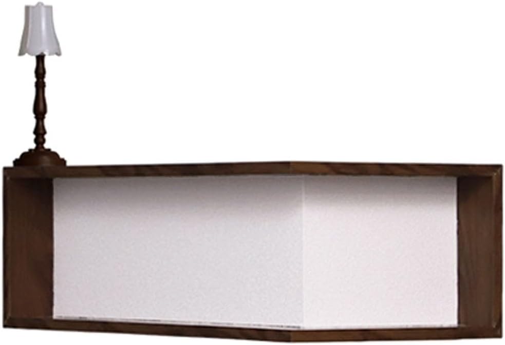Wall Mounted Corner Shelf - Floating Shelves Save Space with Light Corner Display Shelf Stand Dustproof Storage, Heavy Duty Floating Shelves with LED Lights