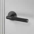 Buster and Punch Door Handle Set Passage Cross Knurl Smoked Bronze
