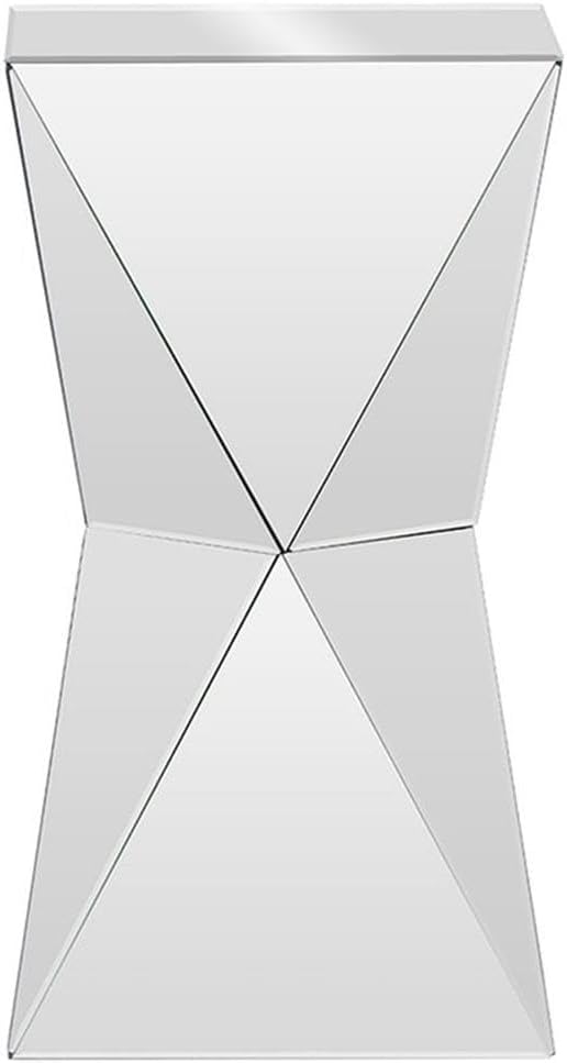 Baxton Studio Rebecca Contemporary Multi-Faceted Mirrored Side Table
