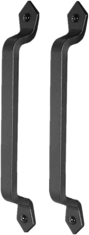 2 Pcs 11 Inch Sliding Barn Door Handle Vintage Heavy Duty Pull Set for Gate Kitchen Furniture Cabinet Closet Drawer Screws Inclu