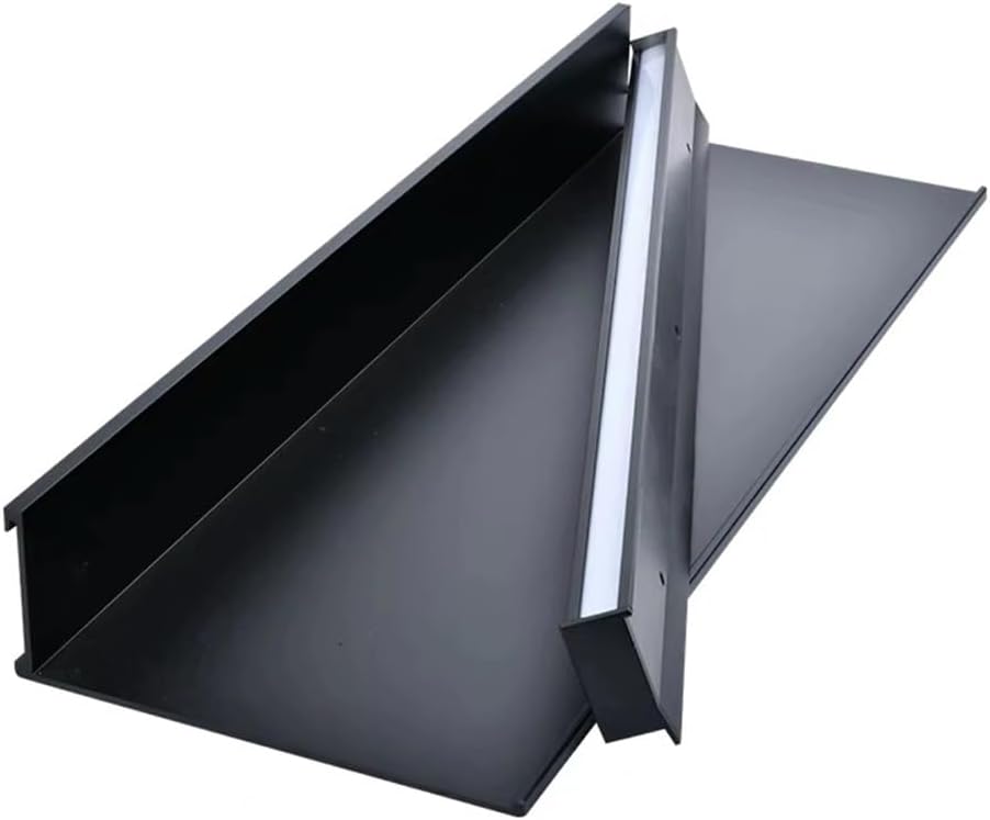 Floating Display Shelf With Built-in Illuminated LED Light And Transformer, Metal Wall Mounted Light-Emitting Bookshelf, Wall Decor, Lighted Display Stand ( Color : Black , Size : 1PCS-40x20cm )