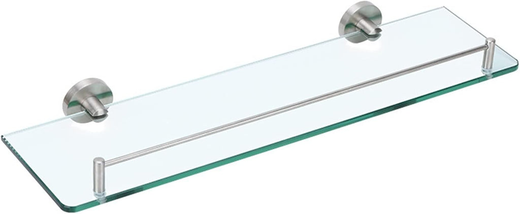 Bathroom Shelves Bathroom Glass Shelf Glass Shower Shelf Wall Mounted, with Polished Chrome Bracket for Shampoo, Conditioner, Liquid Soap, and Facial Cleanser Bathroom Furniture