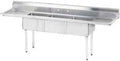 Economy 60' x 20' Triple Fabricated Bowl Scullery Sink
